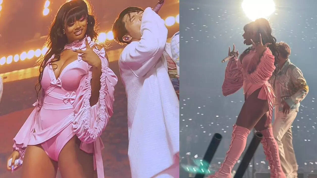 It's the Hot girl coach and BTS! Megan Thee Stallion joins the boys for