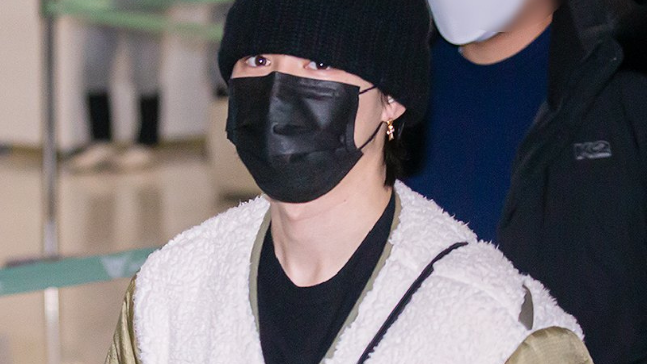 BTS Jimin Making A Bold Statement With His Knit Sweater Look At Incheon  Airport