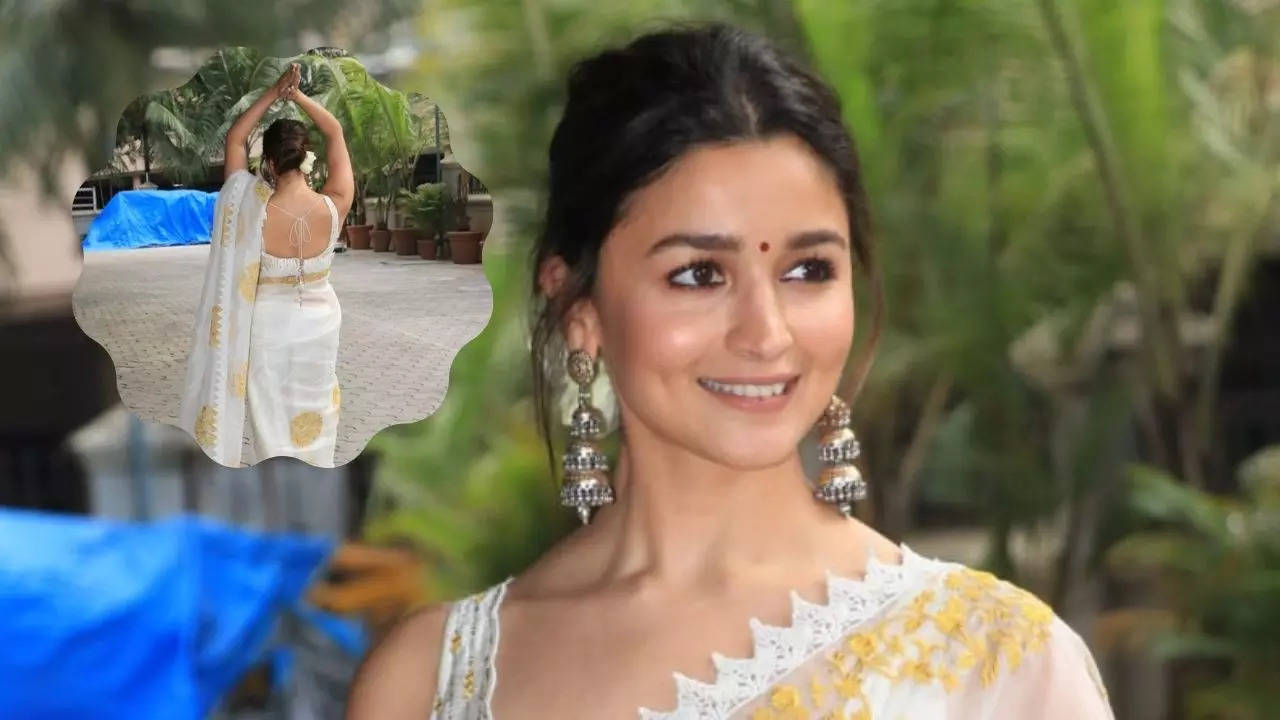 Alia Bhatt White Saree-rocky & Rani Movie Saree-bridesmaid Georgette Floral  Saree-manish Malhotra Saree-designer Sari Blouse-partywear Saree - Etsy  Hong Kong