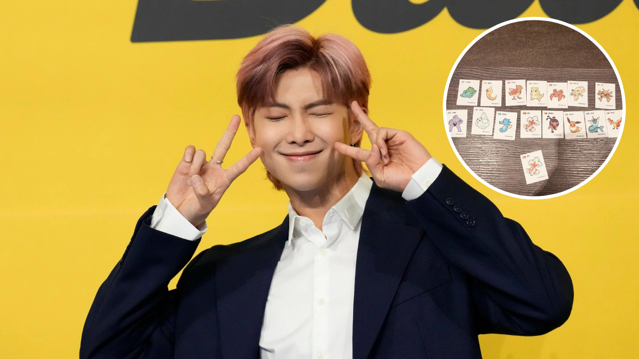 BTS' RM shows off his Pokemon cards