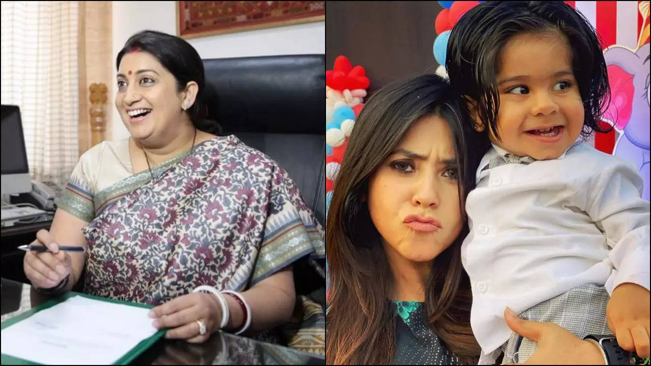 Maasi Smriti Irani Gets The Cutest Birthday Wish From Ekta Kapoors Son Ravie Her Reaction 1383