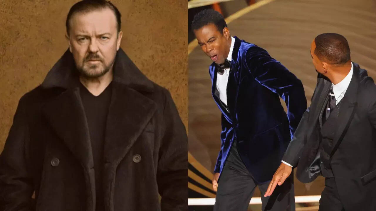Oscars Ricky Gervais defends Chris Rock's Oscars joke by mocking