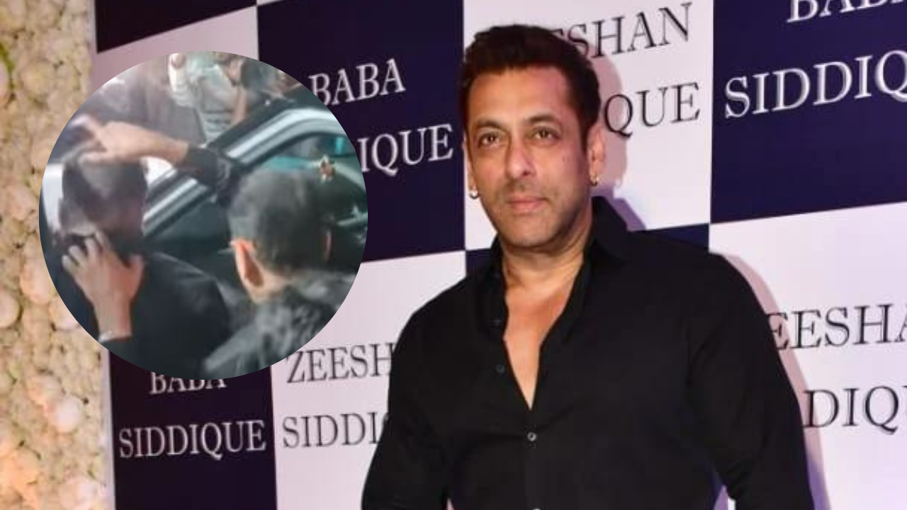 Baba Siddique Prevents Salman Khan's Head From Hitting Car Door, Hugs ...