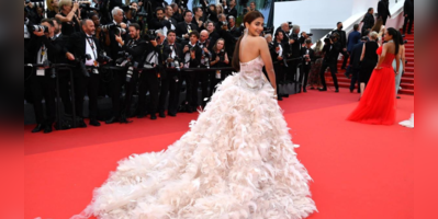 Pooja Hegde makes a dramatic entry in strapless feather gown at the 2022 Cannes  Film Festival