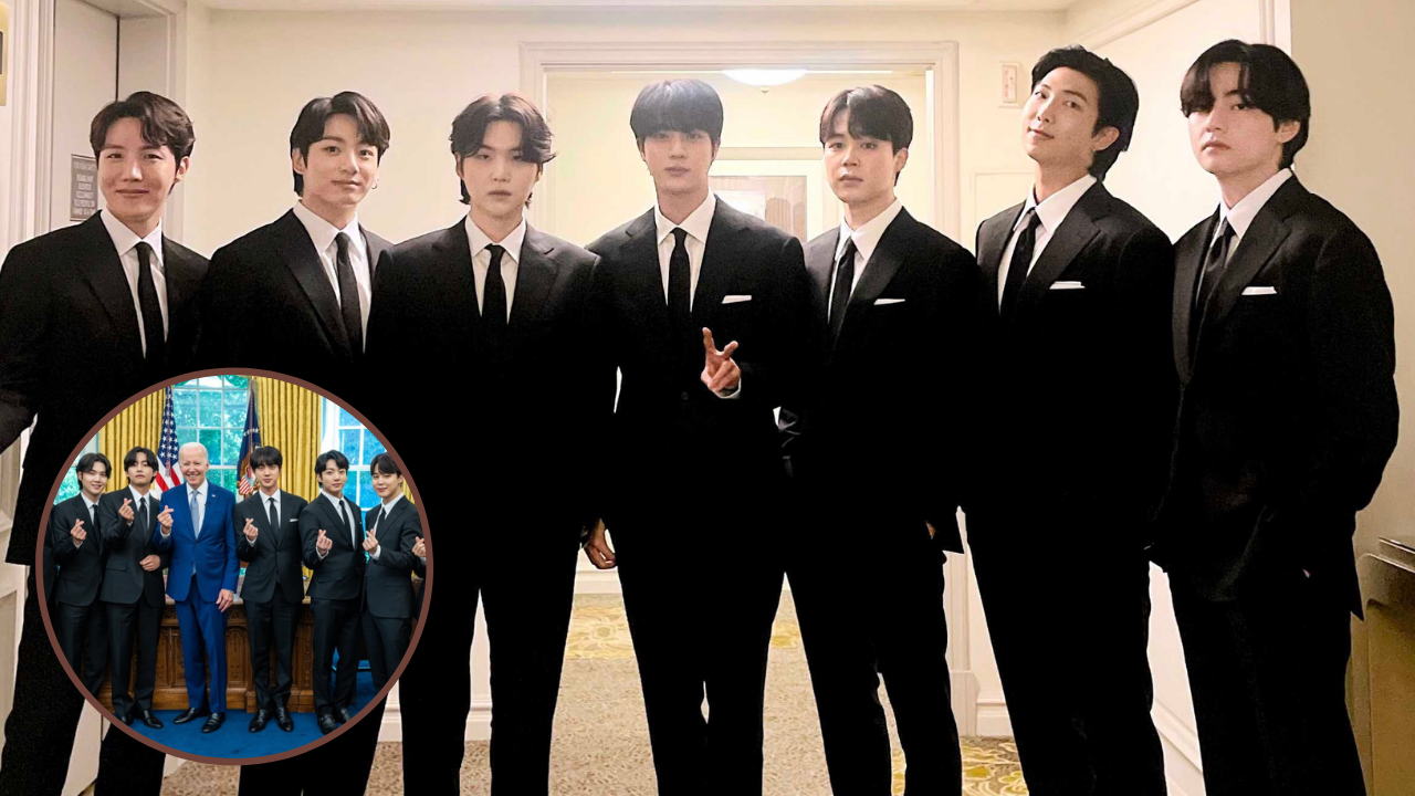 BTS makes Joe Biden pose with finger hearts