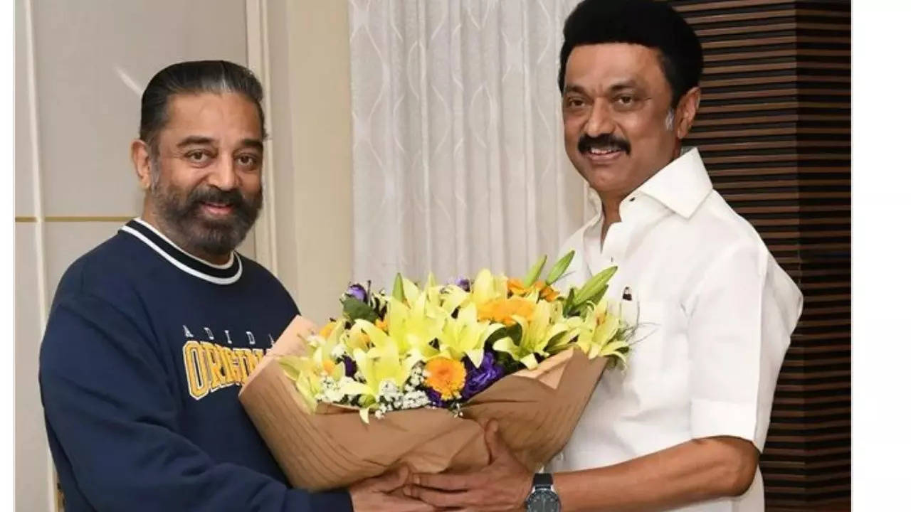 Kamal Haasan meets Tamil Nadu Chief Minister M. K. Stalin