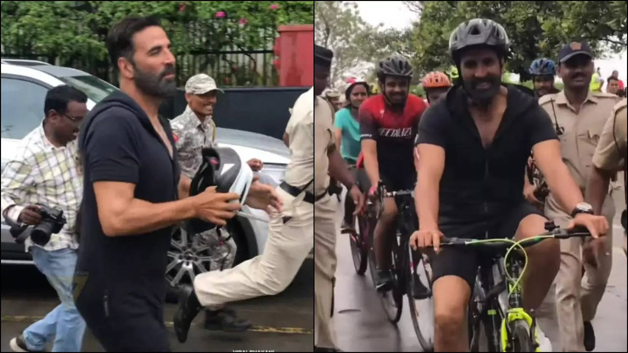 Akshay Kumar goes for early morning run and cycling on Sunday