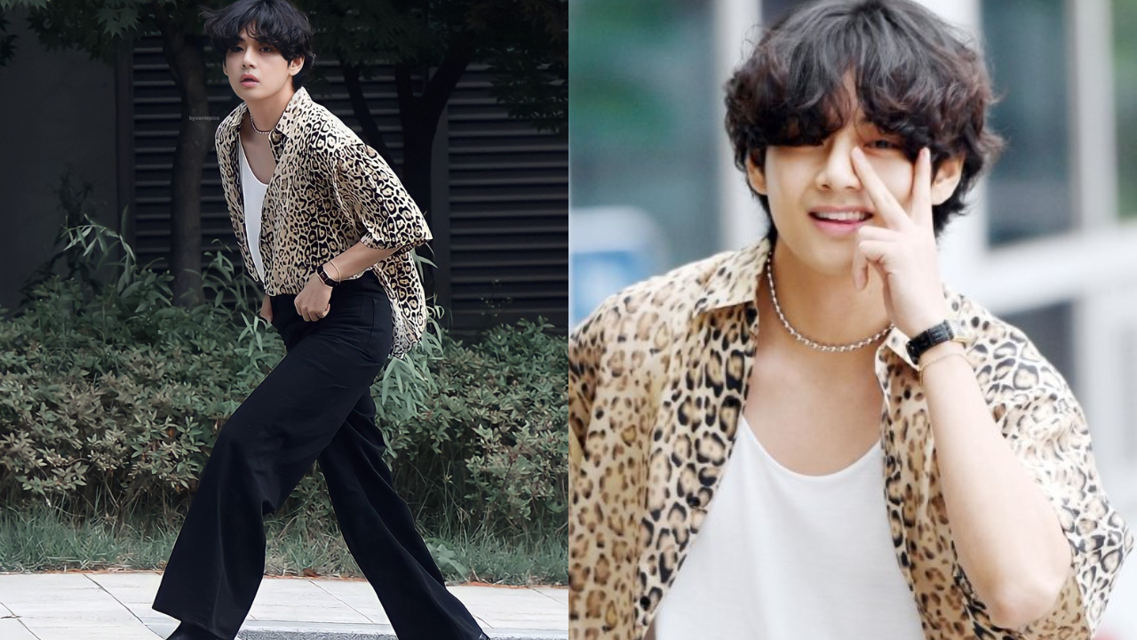 BTS's V Stole The Airport Runway With His Unique Colorful Pants