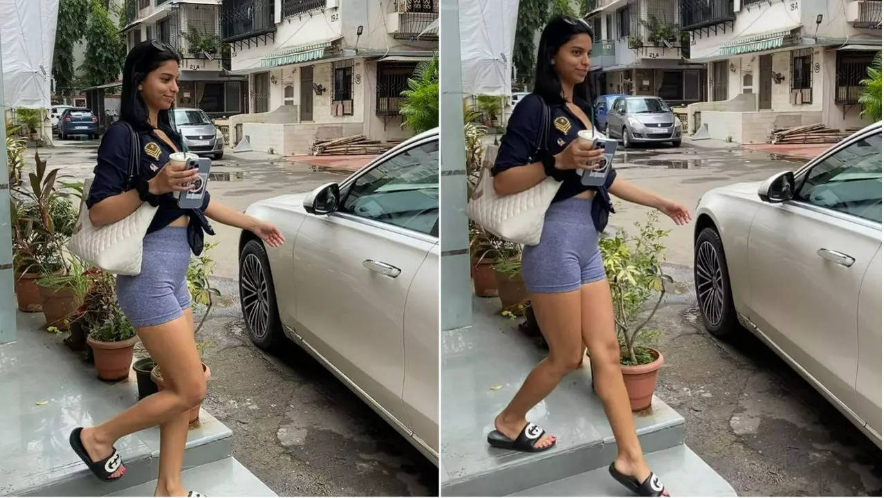 Shah Rukh Khan's daughter Suhana Khan steps out in chic black top and grey shorts, carries bag worth Rs 1.08 lakh