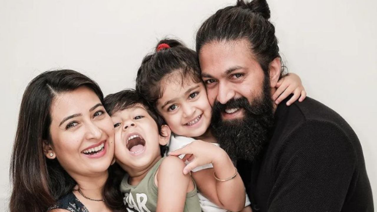 Yash and Radhika Pandit with kids