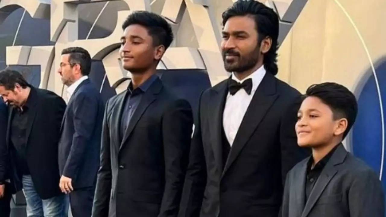 Dhanush with his sons