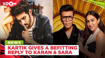 Kartik Aaryan gives a STRONG reply to Sara Ali Khans comment in Karan Johars chat show