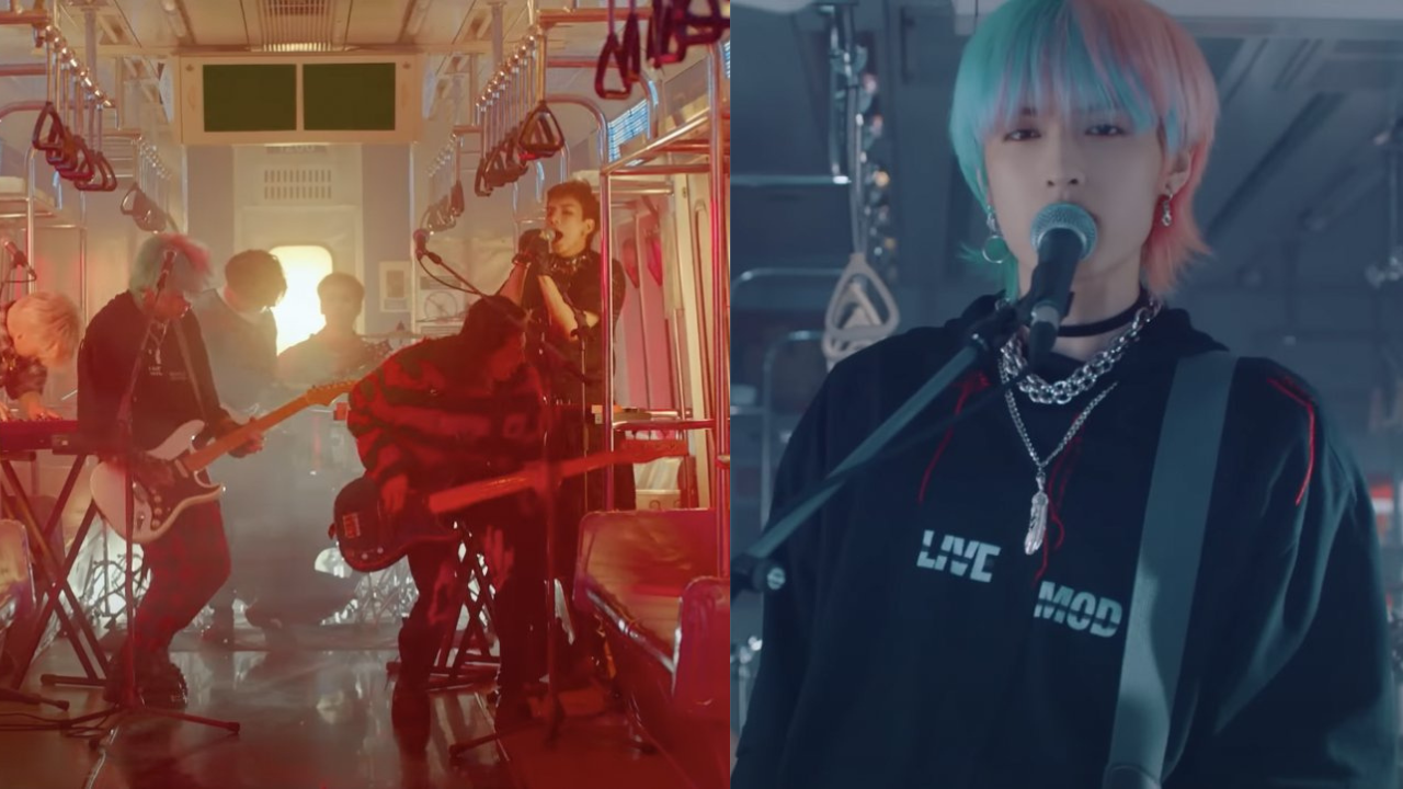K-pop 밴드 Xdinary Heroes가 Strawberry Cake의 신비한 뮤직 비디오에서 밴드를 지하철로 데려옵니다.
