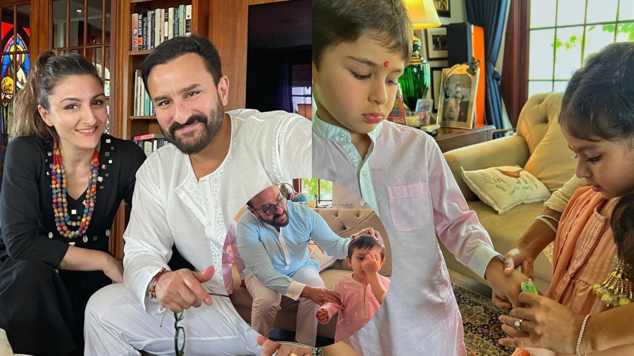 Jeh Ali Khan Looks Cute A Button As He Twins With Taimur For Raksha ...