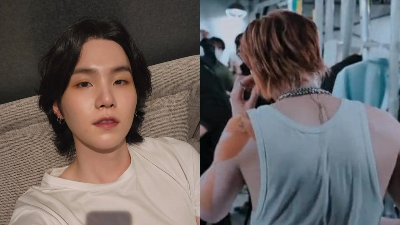 BTS star Suga has ARMY weak at their knees with his toned shoulders on ...
