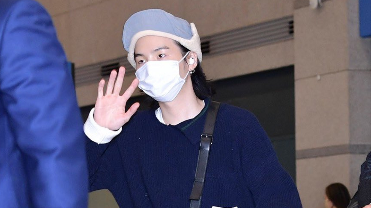 BTS' Suga lands back home