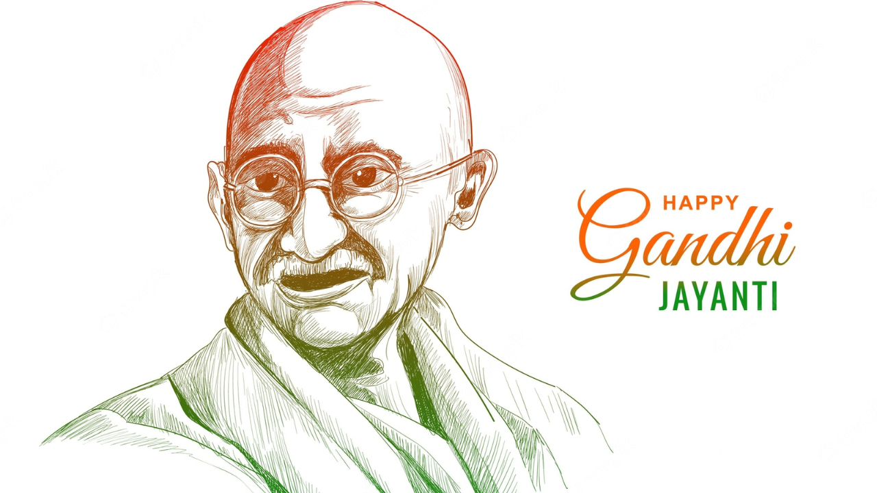 Gandhiji Drawing for Gandhi Jayanti