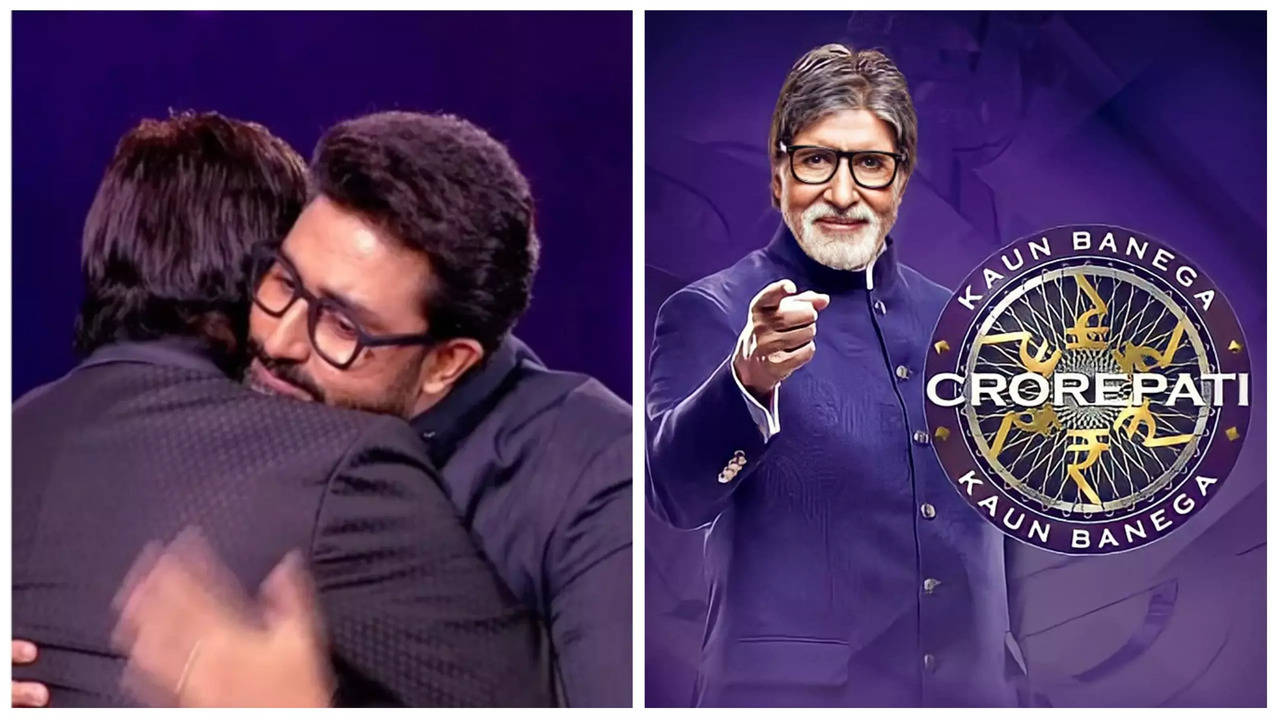 Son Abhishek Bachchan Arrived On The Stage Of KBC 14 To Surprise ...