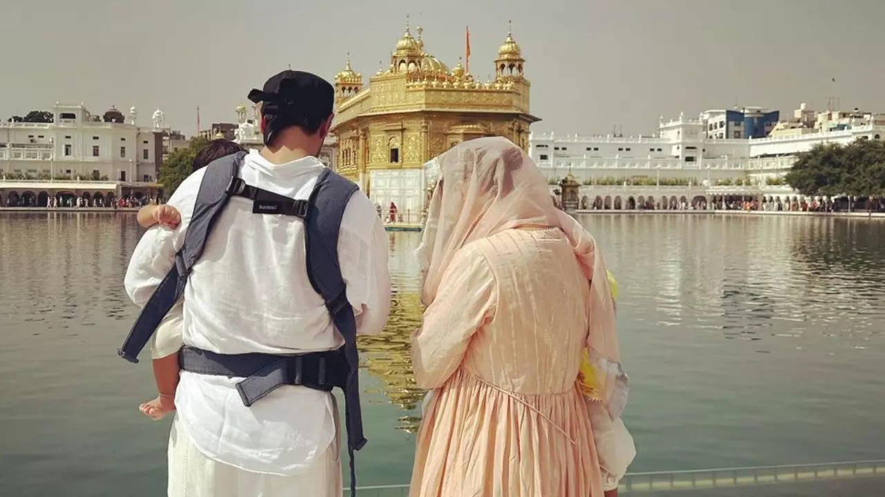 Neha Dhupia and Angad Bedi celebrate son Guriq's first birthday at Golden Temple - see pics