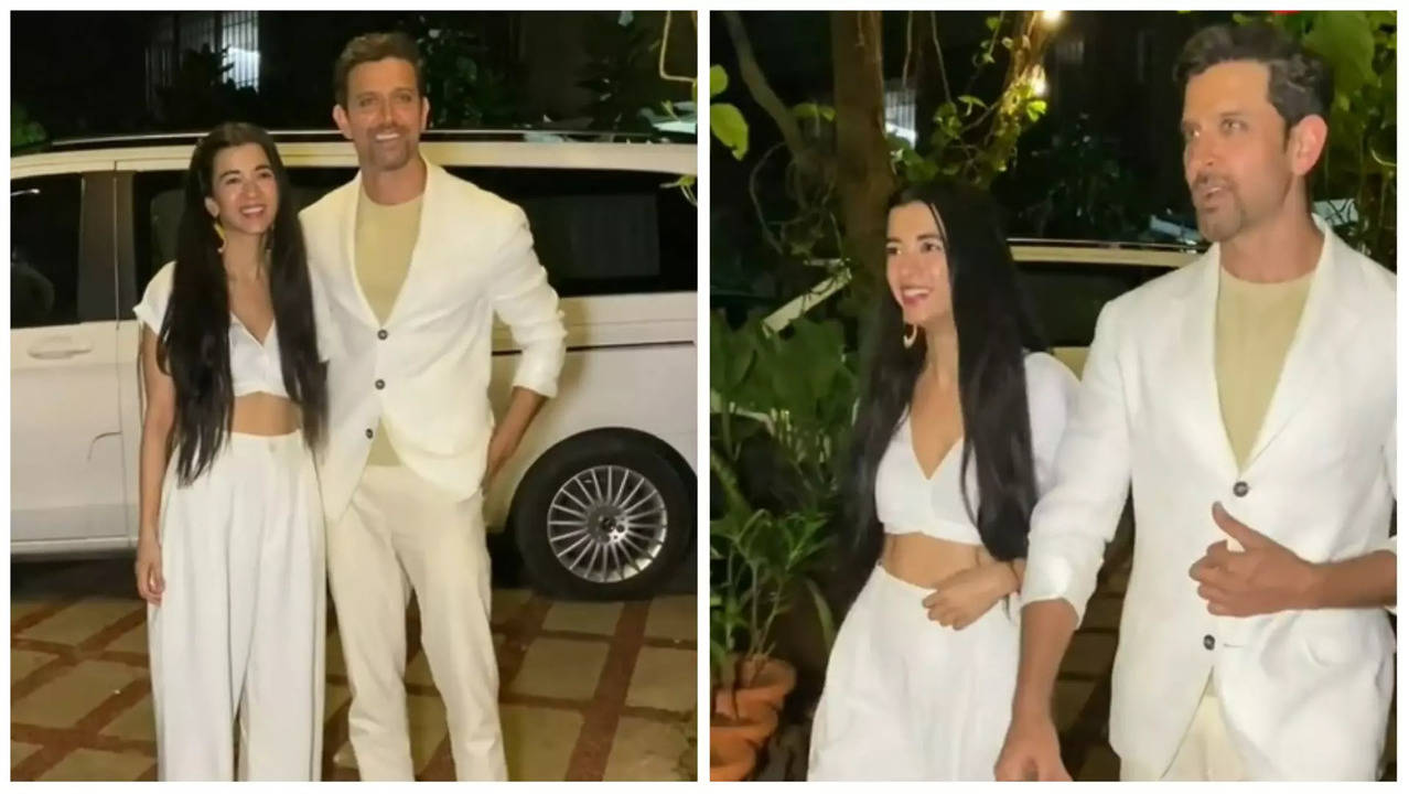 Hrithik Roshan Attend Reception Party With Girlfriend Saba Azad गर्लफ्रेंड सबा आजाद के साथ ऋतिक