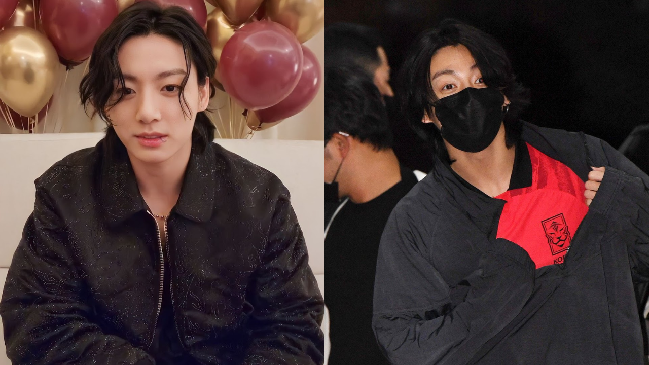 BTS' Jungkook proudly shows off his football jersey upon return after