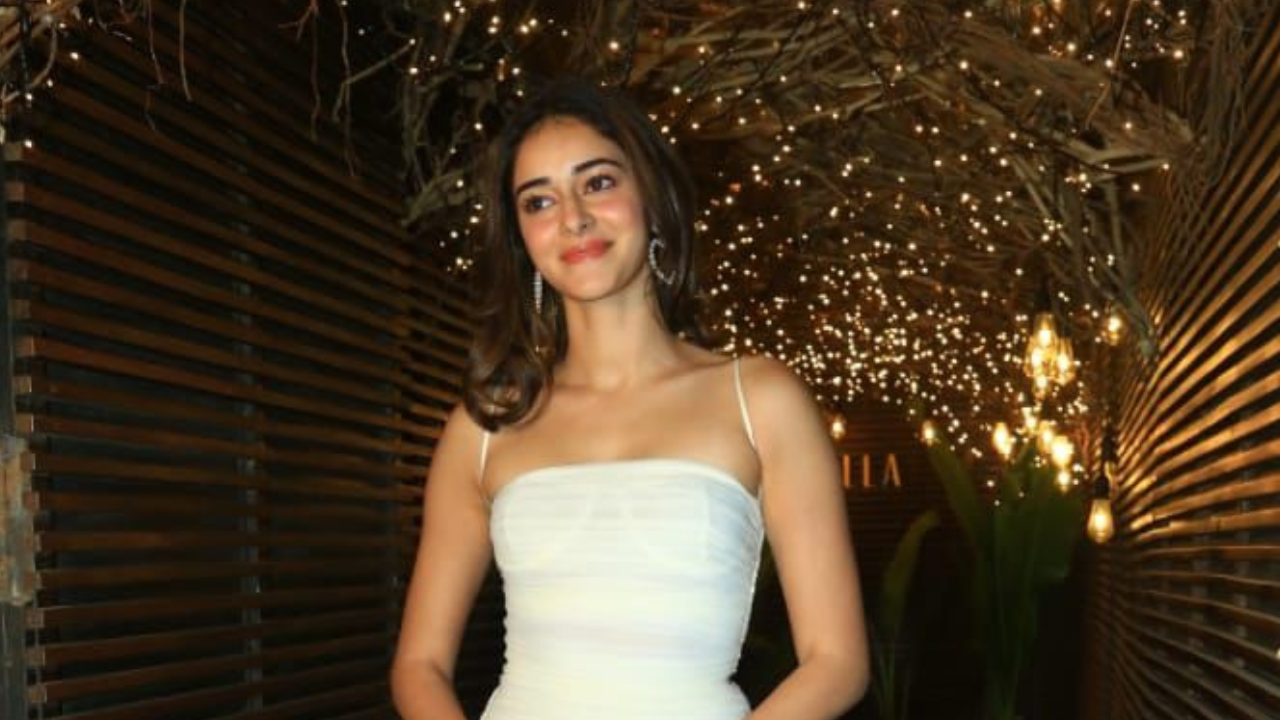 Ananya Panday pairs bodycon dress with luxury bag worth over Rs 50,000 ...