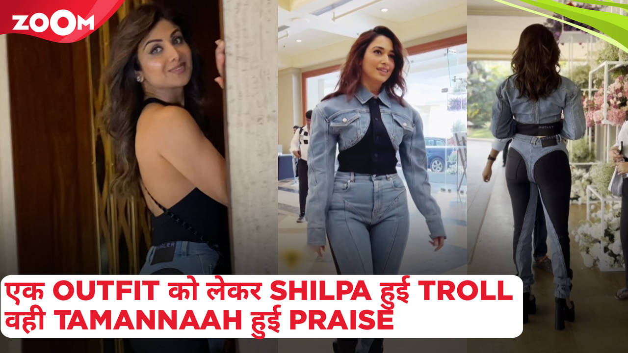 Tamannaah Bhatia COPIED Shilpa Shetty's two-toned jeans look? Netizens ...