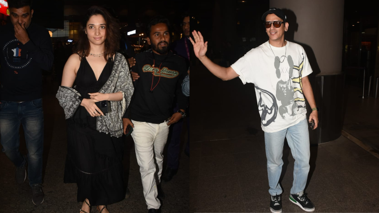 Rumoured lovebirds Tamannaah Bhatia, Vijay Varma avoid paps on return ...