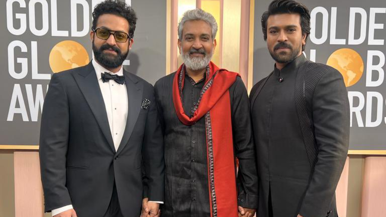 RRR at Golden Globes 2023: Twitter hails SS Rajamouli for donning dhoti ...