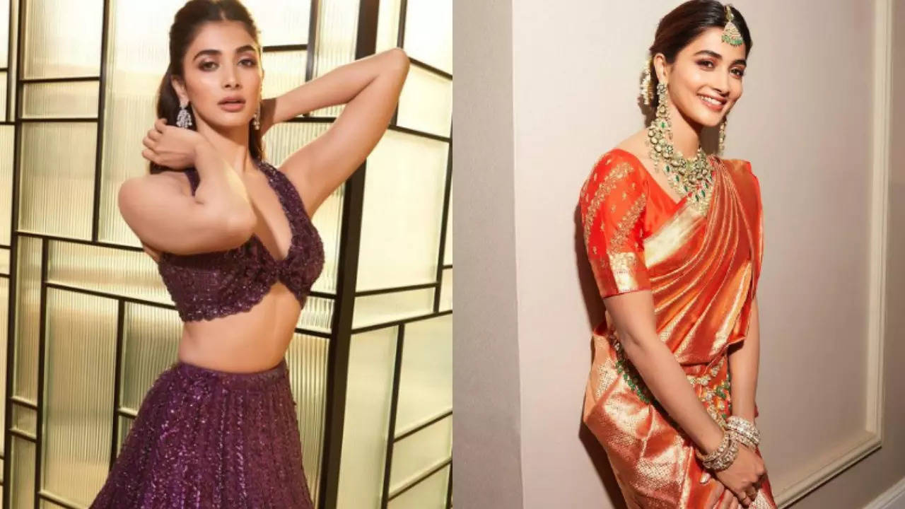 Pooja Hegde's purple lehenga and silk saree is the perfect wedding attire for brides-to-be; here's why
