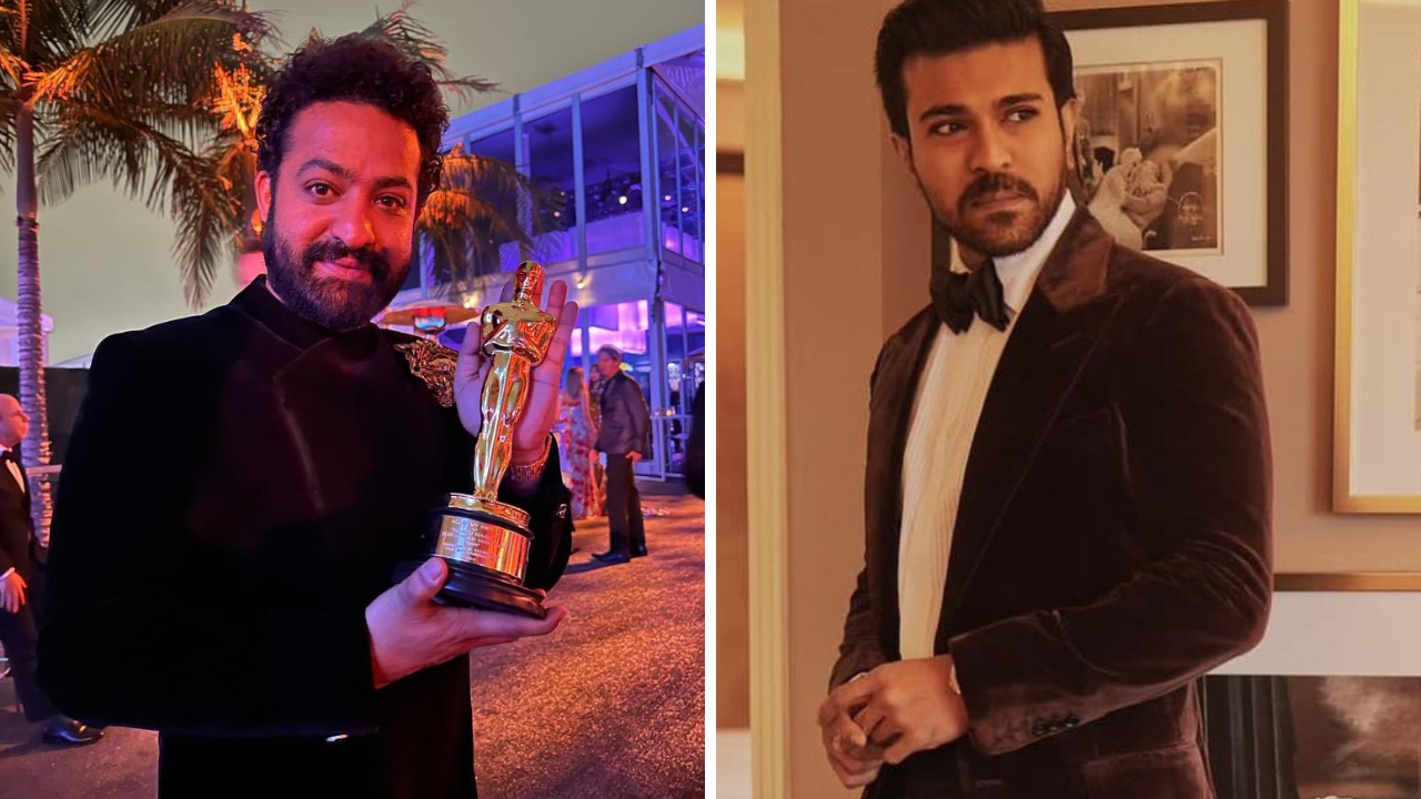 Jr NTR and Ram Charan react to Naatu Naatu's Oscar win