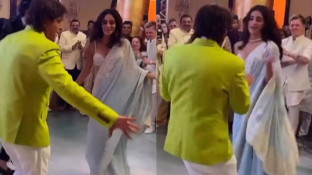 Ananya pandey dances with chunky pandey