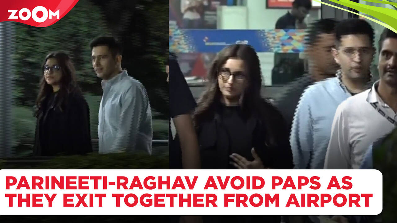 Raghav Chadha picks Parineeti Chopra from airport, the couple AVOIDS paps as they exit together