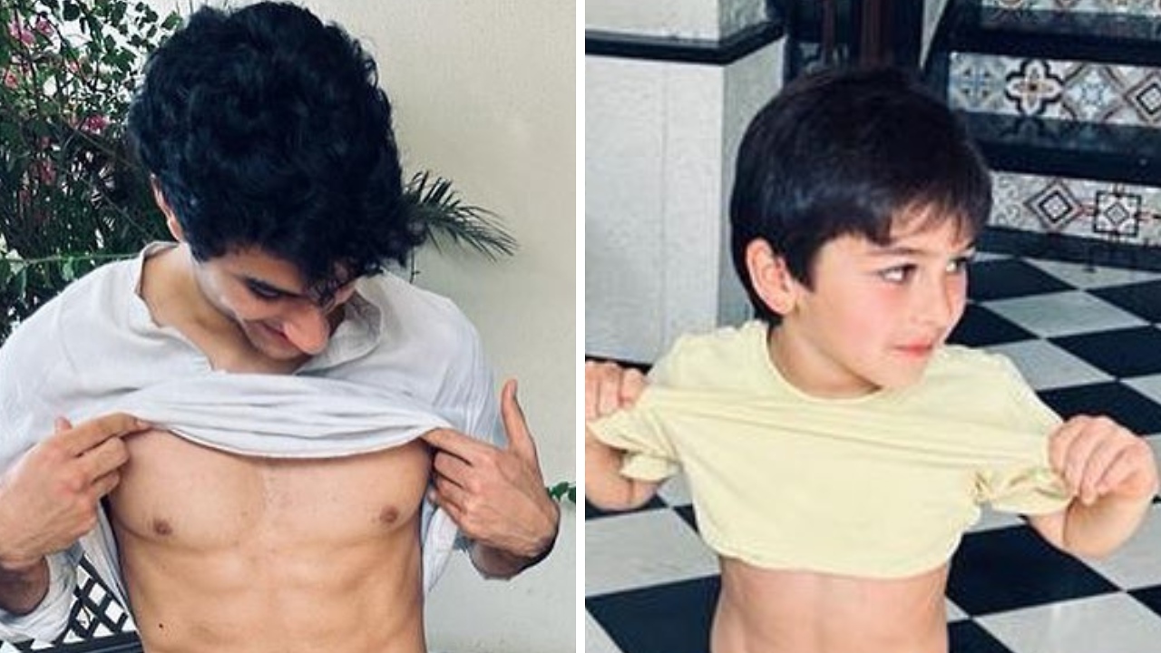 Get Over Ibrahim Ali Khan's Ripped Bod, Taimur's Abs Demand Your ...
