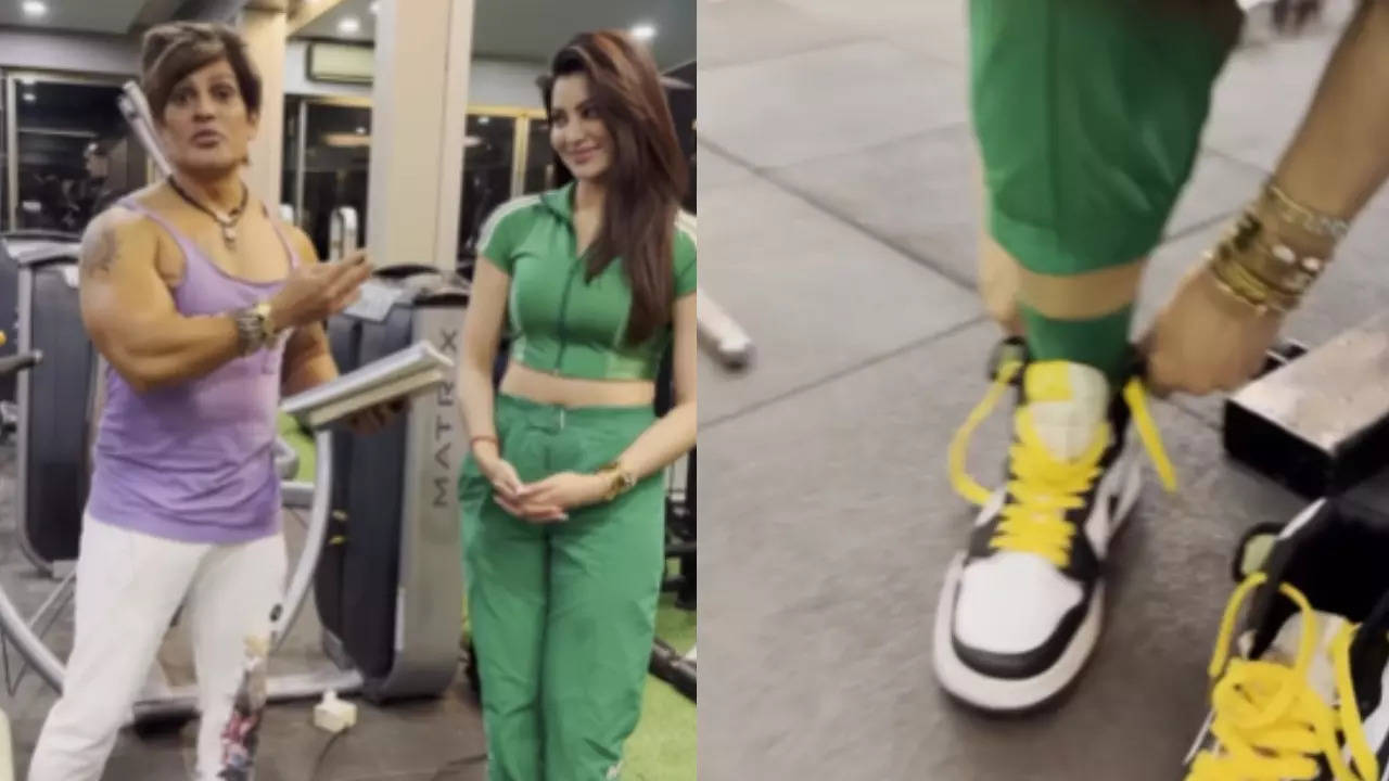 Urvashi Rautela shares workout video, gets trolled for wearing Jordans. (Image source_ Instagram)